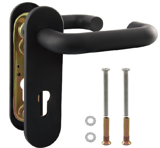 Nylon lever handle set, round corner plate AY-HL-01